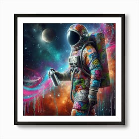 Graffiti Astronaut Art Print