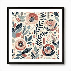 Scandinavian style, Roses 3 Art Print