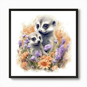 Meerkats 4 Art Print