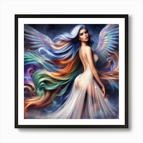 Rainbow Angel Art Print