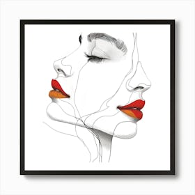 Portrait Of A Woman - Minimal Line art, city wall art, colorful wall art, home decor, minimal art, modern wall art, wall art, wall decoration, wall print colourful wall art, decor wall art, digital art, digital art download, interior wall art, downloadable art, eclectic wall, fantasy wall art, home decoration, home decor wall, printable art, printable wall art, wall art prints, artistic expression, contemporary, modern art print, Art Print