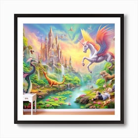 Fairytale Castle Wall Mural Art Print