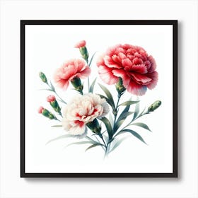 Flowers of Carnation 3 Art Print