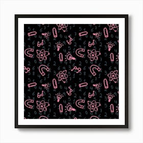 Pink And Black Art Print