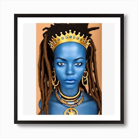 Blueskinned Anunnaki African King Jesus 65131773 1 Art Print