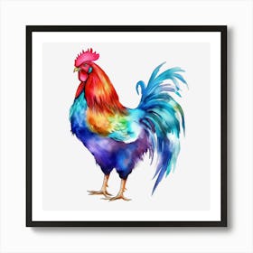 Colorful Rooster Poster