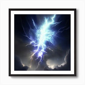 Lightning In The Sky 7 Art Print