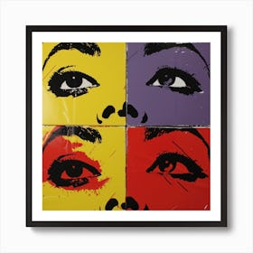 Woman Eyes Pop Art Art Print