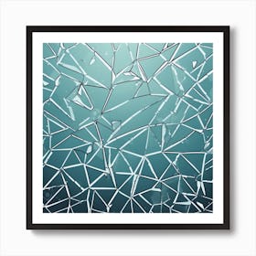 Broken Glass Background 18 Art Print