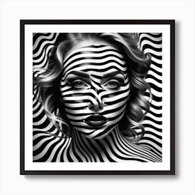 Black And White Zebra Print Art Print