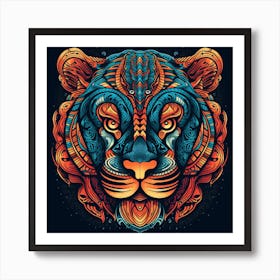 Tiger Head 1 Art Print