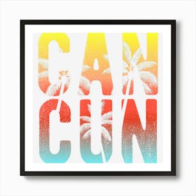 Cancun Mexico 2020 Souvenir Matching Art Print