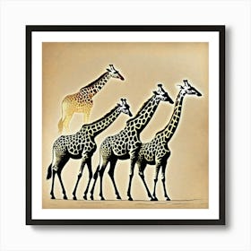 Giraffes pack Art Print