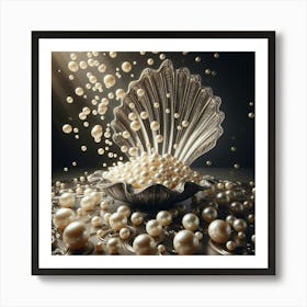Pearls In A Shell 6 Art Print