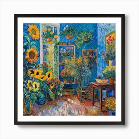 Van Gogh Style: The Florist's Corner Series Art Print