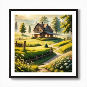 Farm In The Countryside 38 Art Print