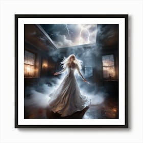 Bride In A Storm Art Print