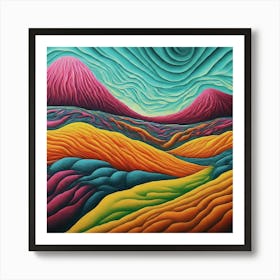 Psychedelic Landscape Art Print