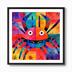 Colorful Crab Art Print