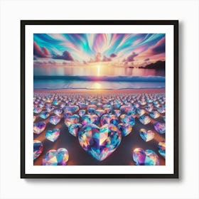 Heart Shaped Diamonds Art Print