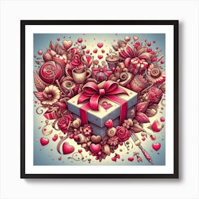 Valentine's Day, surprise pattern Art Print