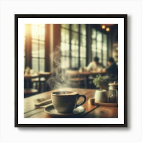 Coffee In A Cafe Kitchen Restaurant  Art Print