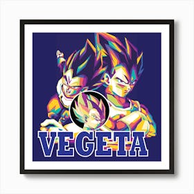 Vegeta Anime In Wpap Style Art Print