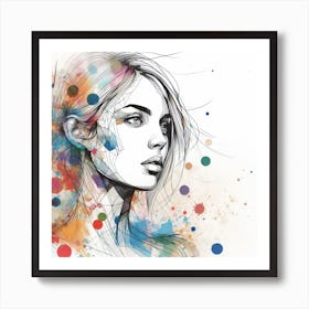 Frau, Gesicht 14 Art Print