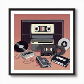 Cassette Tapes 2 Art Print