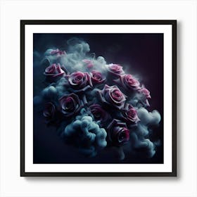 Smoke Roses Art Print