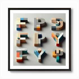 Alphabet Art Art Print