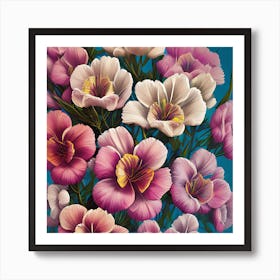 Alstroemeria Flowers 41 Art Print