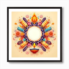 Diwali Greeting Card 10 Art Print