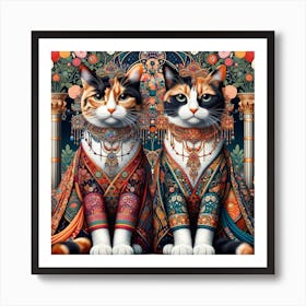 The Majestic Cats 13 Art Print