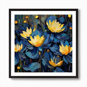 Lotus Flowers 1 Art Print