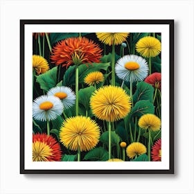 Windswept Wishes: Dandelion Magic Art Print