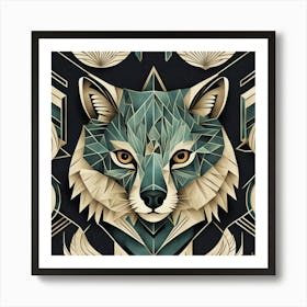 Abstract Fox Art Print