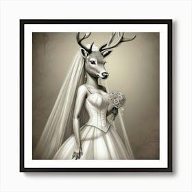 Deer Bride 9 Art Print