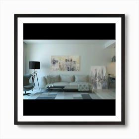 Modern Living Room 1 Art Print