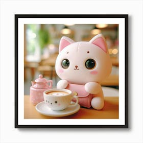 Kawaii Cat 4 Art Print