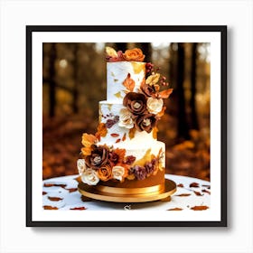 Autumnal Wedding Cake Affiche