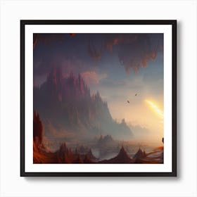 Fantasy Landscape - Fantasy Stock Videos & Royalty-Free Footage Art Print