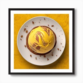 Ice Cream On A Plate Art Print