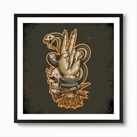 Peace Sign Tattoo Art Print