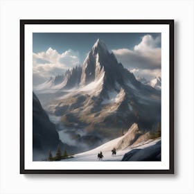 Mountain figures Art Print