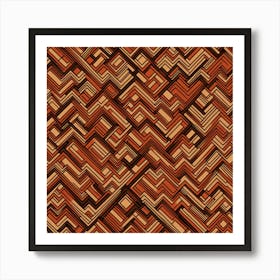  A Seamless Pattern Asymmetrical Zigzags And Jagged Lines, Herringbone Inspired Pattern, 140 Art Print
