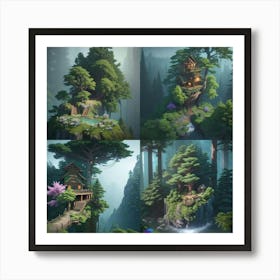 One Tree On The Top Of The Mountain Towering 8 Art Print