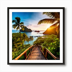 Travel Relaxation Adventure Beach Exploration Leisure Tropical Getaway Scenic Sightseeing (5) Art Print