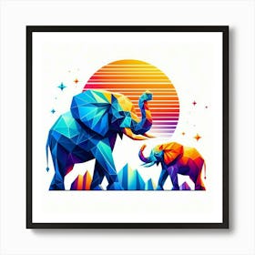 The Kindred Spirits Elephants Art Print