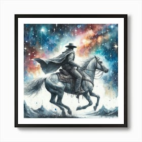 Cowboy In Space 3 Art Print